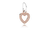Symbol der Liebe Charm-Anhänger - Roségold Herz