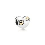 Herz und Pfeil Charm, zweifarbig