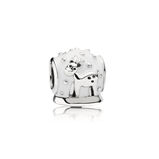 Schneekugel-Charm, Sterling-Silber