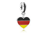 Herzflagge Deutschland Charm-Anhänger