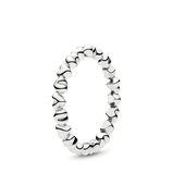 Ring aus Herzperlen, kombinierbar