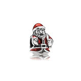 Roter Weihnachtsmann-Charm, Sterling-Silber